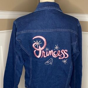 Disney Princess Jean jacket.Embroidered.Rhinestone